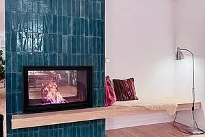 Kamin als raumteilendes Element