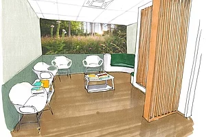 Perspektive - Entwurf Wartebereich